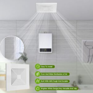 Kofdvdz portable ventilation cover with spring plastic ventilation, bathroom exhaust ceiling fan grille, hidden wall mounted ceiling fan cover for indoor ceiling fan ventilation, ventilation fans