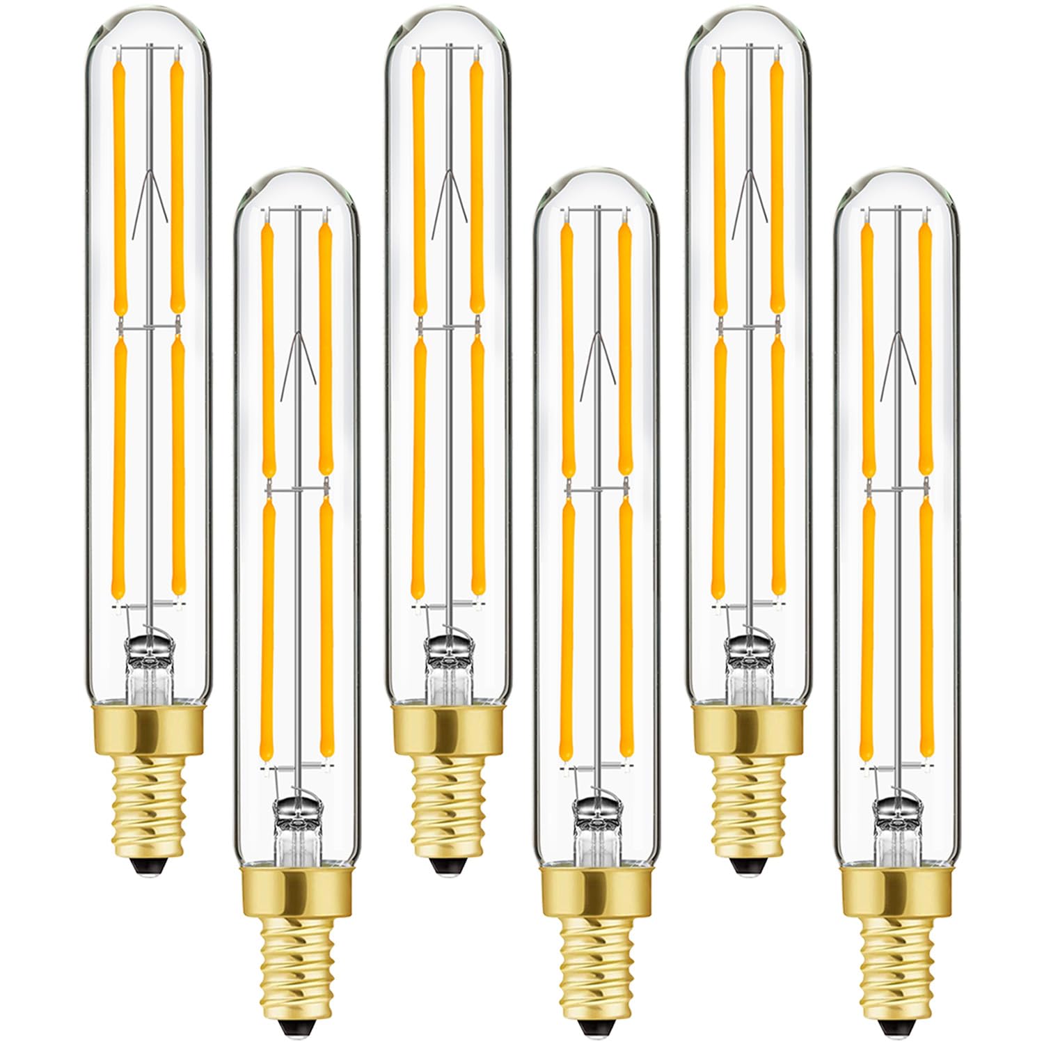 Duoled E12 LED Bulb Dimmable 6W Equal 3000k Soft White T6 E12 Candelabra Bulb 60 watt for Chandeliers,Ceiling Fan,Pendant,Wall sconces AC120V 600LM e12 Light Bulb 6Pack