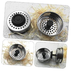 Veemoon 4pcs Kitchen Sink Strainer Kitchen Floor Drainer Drain Hair Catcher Drain Strainer Bathtub Filter Kitchen Sink Stopper with Strainer Bath Filter Stainless Steel Rubber Drainage A27