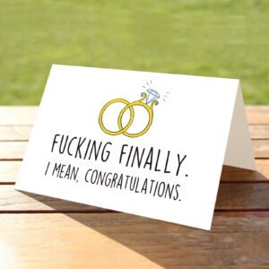 Bablira Humor Wedding Card for the Couple, Sarcastic Congrats Card for Bride & Groom, Funny Wedding Shower Card, Engagement Car, Marriage Congratulations Card