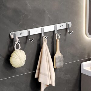 THTAJ 2 Pack Jacket Hanger Wall Mount, Closet Hooks Wall Mount，Wall Hooks for Hanging,Jacket Hooks Wall Mount，Clothing Hooks Wall Mount，Hanging Coat Rack ，Coat Hooks for Wall， Coat Rack Wall Mount