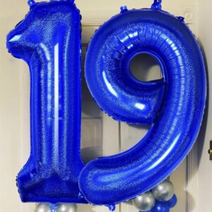 Navy Blue Number 20 Balloon 40 Inch,Dark Blue 20 Balloons Number Big Large Mylar 20th Birthday Balloon for Birthday Party Graduation Anniversary Decorations