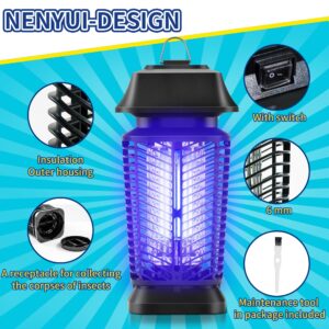 Mosqueda Bug Zapper Outdoor Electric Bug Zapper for Indoor Outdoor Fly Zapper Traps Mosquito Killer for Home, Backyard, Patio, 90-130V, Bug Zapper Indoor