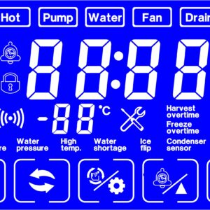 Generic Blue Touch Screen ice Makers Control Board Compatible with Vevor, Cotlin, Coolski etc Brand Machine, with Main Board, Display, and sensors Included