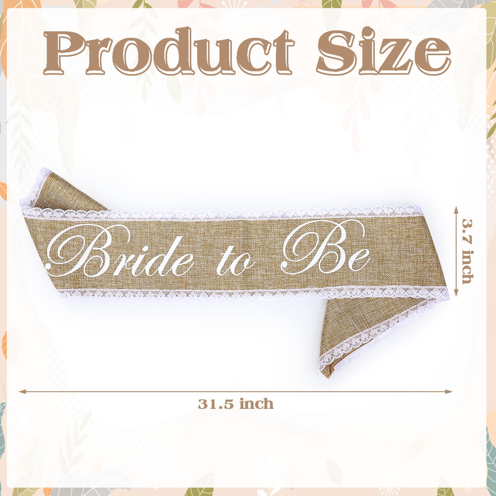 SilTriangle Bride to Be Sash Boho Bridal Shower Decorations Burlap Bachelorette Sash Bridal Party Sashes Engagement Party Decoration Wedding Bridal Shower Gifts