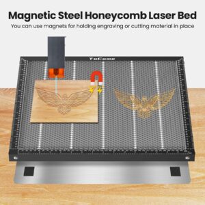 ToCome Honeycomb Laser Bed 500 x 500 x 22 mm Steel Honeycomb Cutting Bed for D1, D1 Pro Falcon Falcon 2 and Most Laser Engraver Laser Cutter, 19.68" x 19.68"