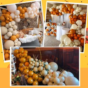 Fall Balloons Garland Arch Kit-142PCS Thanksgiving BalloonBurnt Orange Balloons Double Stuffed Balloons, Terracotta Latex Balloon, for Birthday Party, Baby Bridal Shower, Wedding Decorations