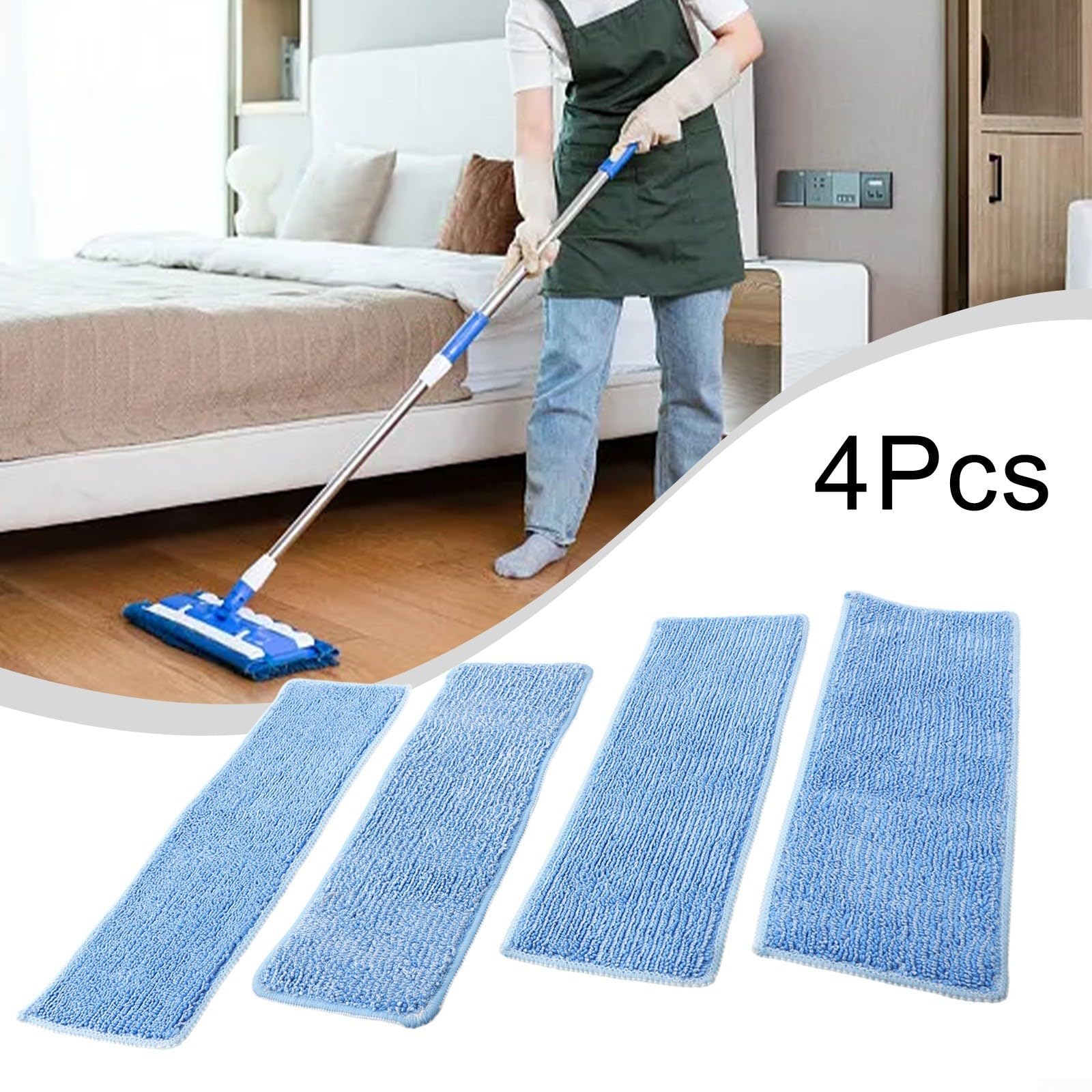 4PCS Mopping Pad Replacement, Superfine Fiber Cleaning Mop Cloth Accessories for Proscenic-P11/ P11 for Combo/ P10 /P10 Pro/ U1 Robot Vacuum Cleaner