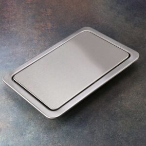 Jkjhbhged Stainless Steel Garbage Flap Lid Trash Bin Cover Flush Built-in Balance Swing Flap Garbage Lid for Kitchen Counter Top A