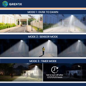 Complete Set of One Large and Two Small Solar Lights for Outdoor - Street Light 1152 LEDs 7000K Motion Activated Dusk to Dawn IP66 Waterproof Security Flood Lights Yard Garage Driveway Parking Lot