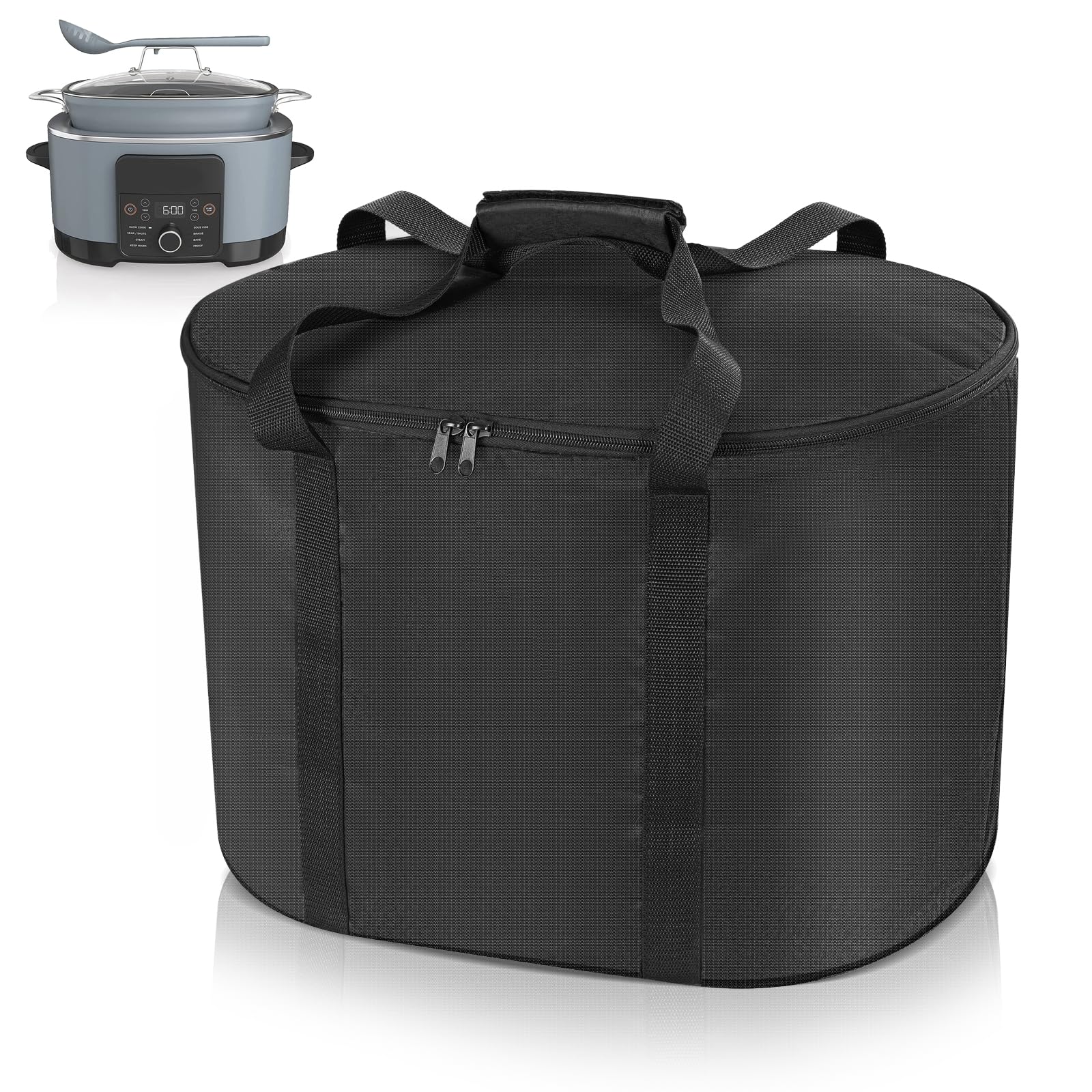 Omnikit Insulated Slow Cooker Carrying Bag - Travel Bag Carrier Compatible with Ninja Foodi Possible Cooker Pro MC1000, MC1001 - Multi Cooker Carry Bag Accessories Fit From 8.5 Qt To 10 Qt Slow Cooker