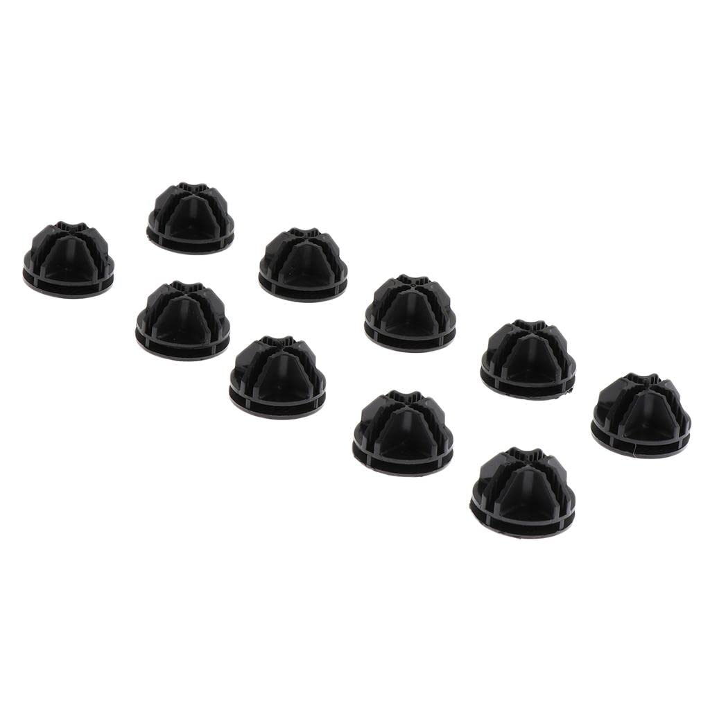 Generic Modular Storage Cube Set, Pack of 10, Black, 3.7cm, Others+black