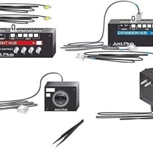 Woodland Scenics Just Plug Lighting System, Light Hub, Expansion Hub, Auxiliary Switch and Power Supply with Make Your Day Tweezers