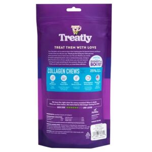 Treatly USA Collagen Rolls 9-10" Dog Chew Treats - Natural Flavor, 4 Count/1 Pack