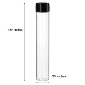 Nicunom 30 Pack Clear Small Glass Vials with Screw Caps and Plastic Stoppers, 30ml Empty Vials Liquid Sample Vial, Leak-Proof