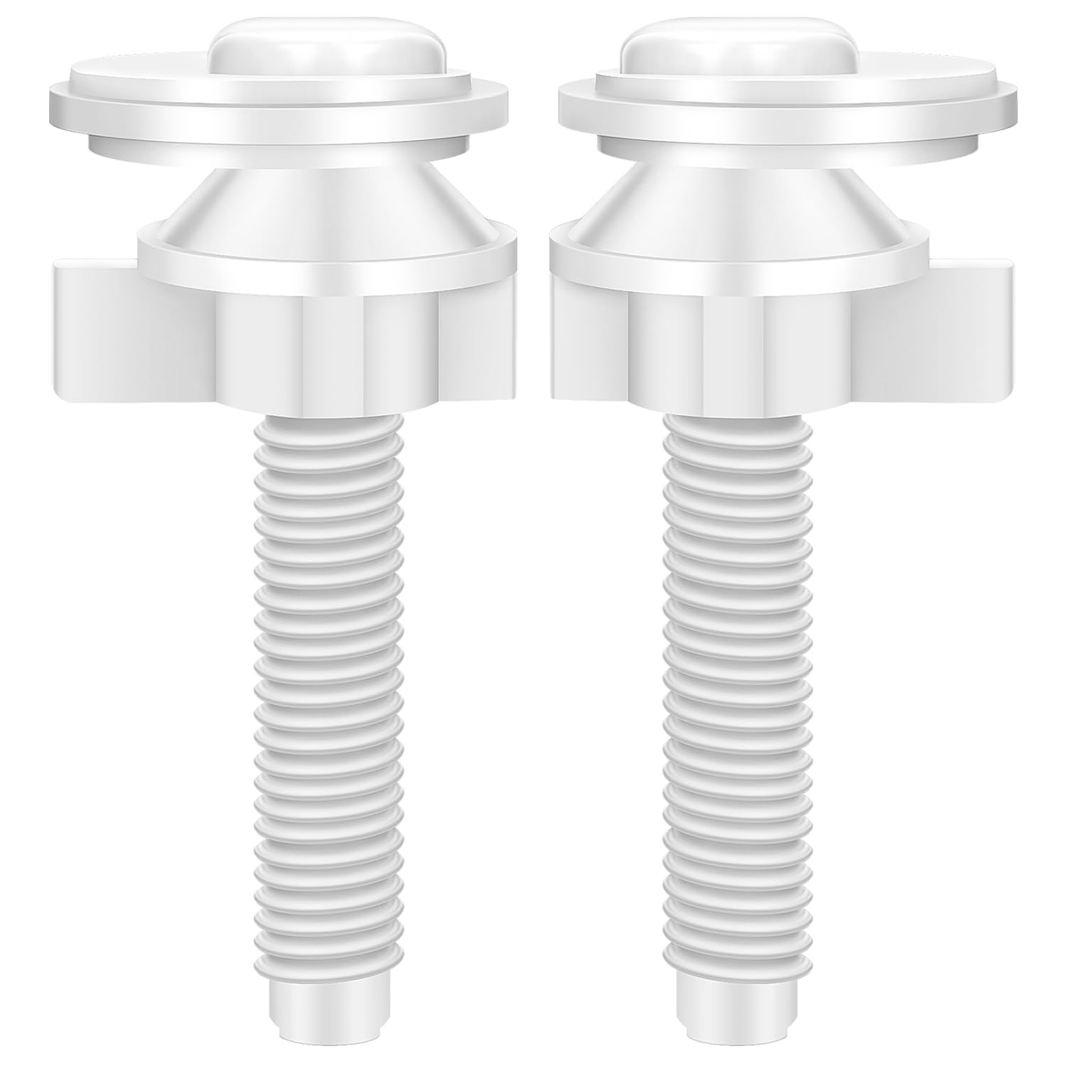 Toilet Seat Screws Universal Replacement Plastic Toilet Seat Hinge Bolt Screws with Nuts and Washers for Top Mount Toilet Seat Hinges (2 Pcs)