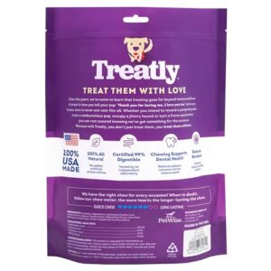 Treatly USA Beefhide Chips Dog Chew Treats - Chicken & Beef Flavor, 12oz/1 Pack