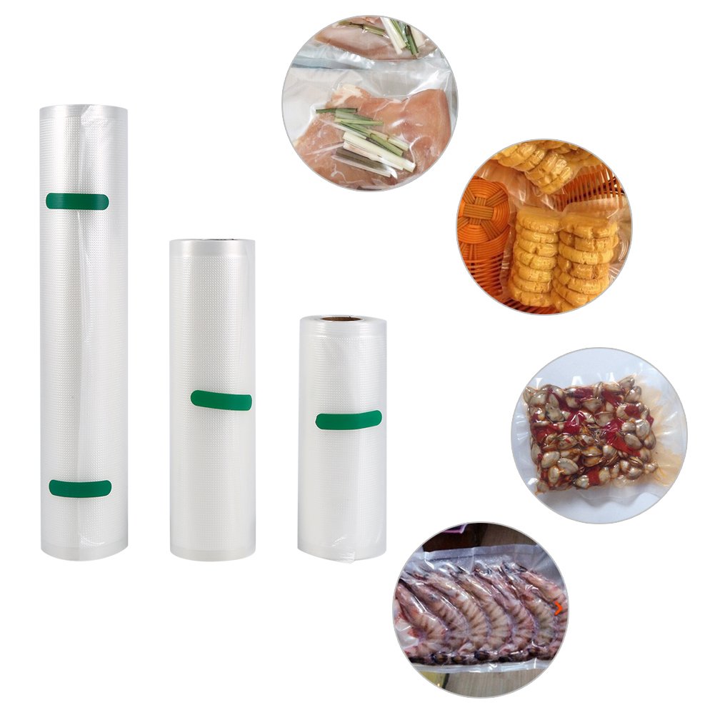 Enforose Kitchen Vacuum Food Sealer Rolls PE Membranes Keep Fresh Bags Wrapper Film 3 Sizes Vacuum Seal Bags and Rolls for Food Saver(15 * 500cm)