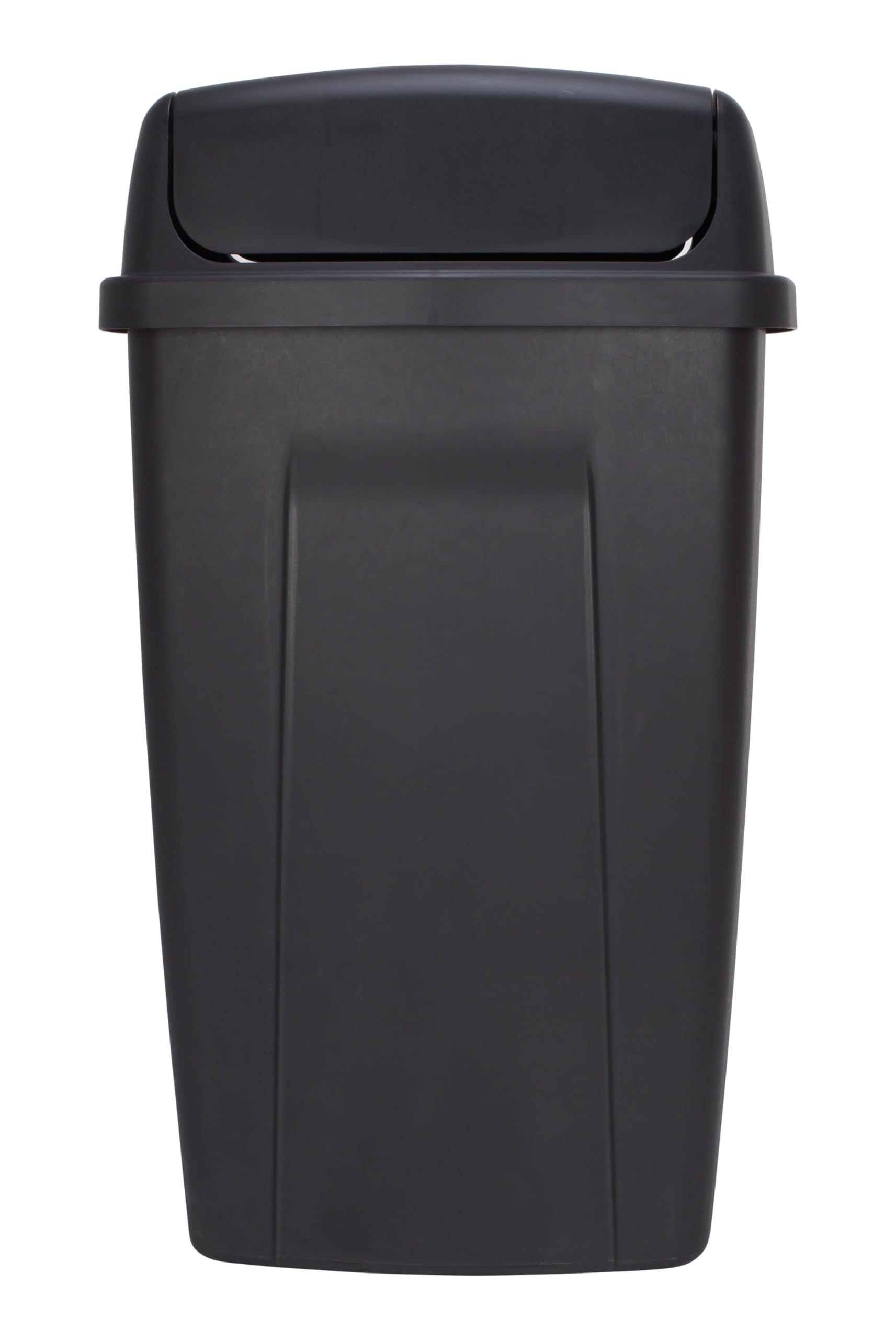 LFWCZS 13 Gallon Trash Can, Plastic Swing Top Kitchen Garbage Trash Can, Black