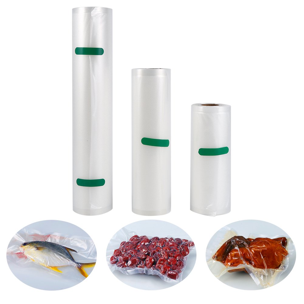 Enforose Kitchen Vacuum Food Sealer Rolls PE Membranes Keep Fresh Bags Wrapper Film 3 Sizes Vacuum Seal Bags and Rolls for Food Saver(15 * 500cm)