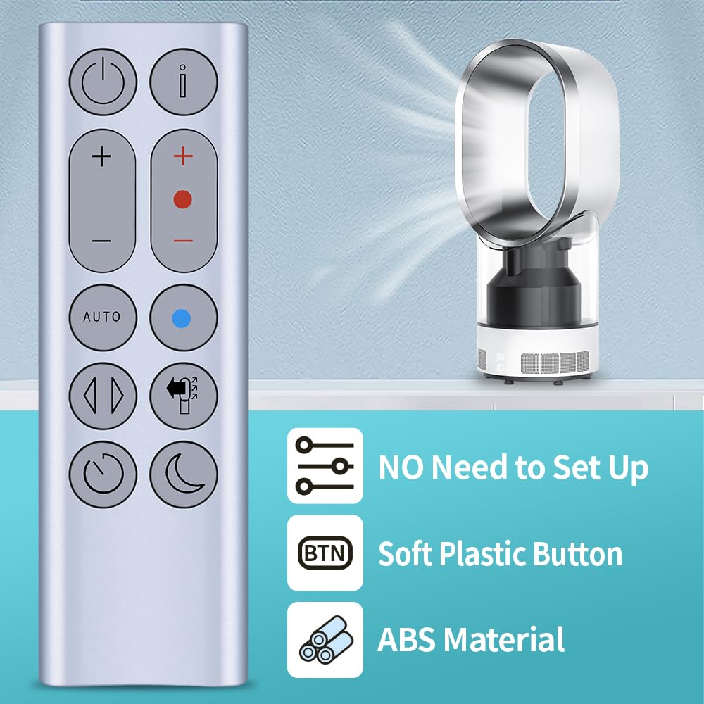 HP04/HP05/HP06/HP09 Remote Control for Dyson Hot + Cool Fan Heater Tower,ABS Material for Dyson Remote Control Replacement