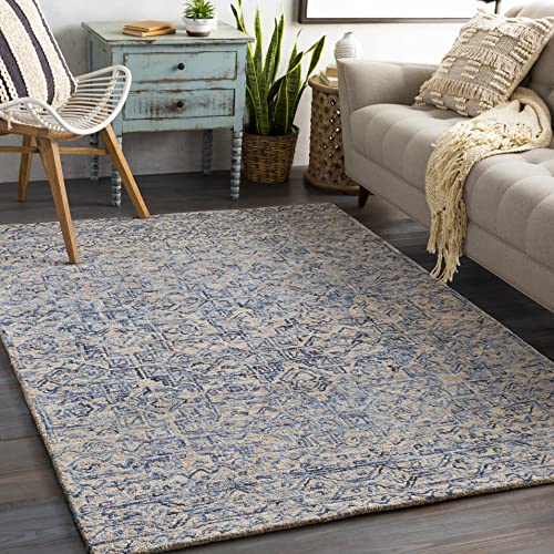 BoutiqueRugs Radisson Bohemian, Transitional Area Rug - Navy, Blue, Taupe - 8' x 10'