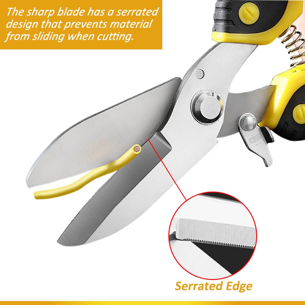 Scissors Heavy duty 9-inch, Shears Multipurpose, Easy Cutting Iron Sheet, Carpet, Tin, Wires