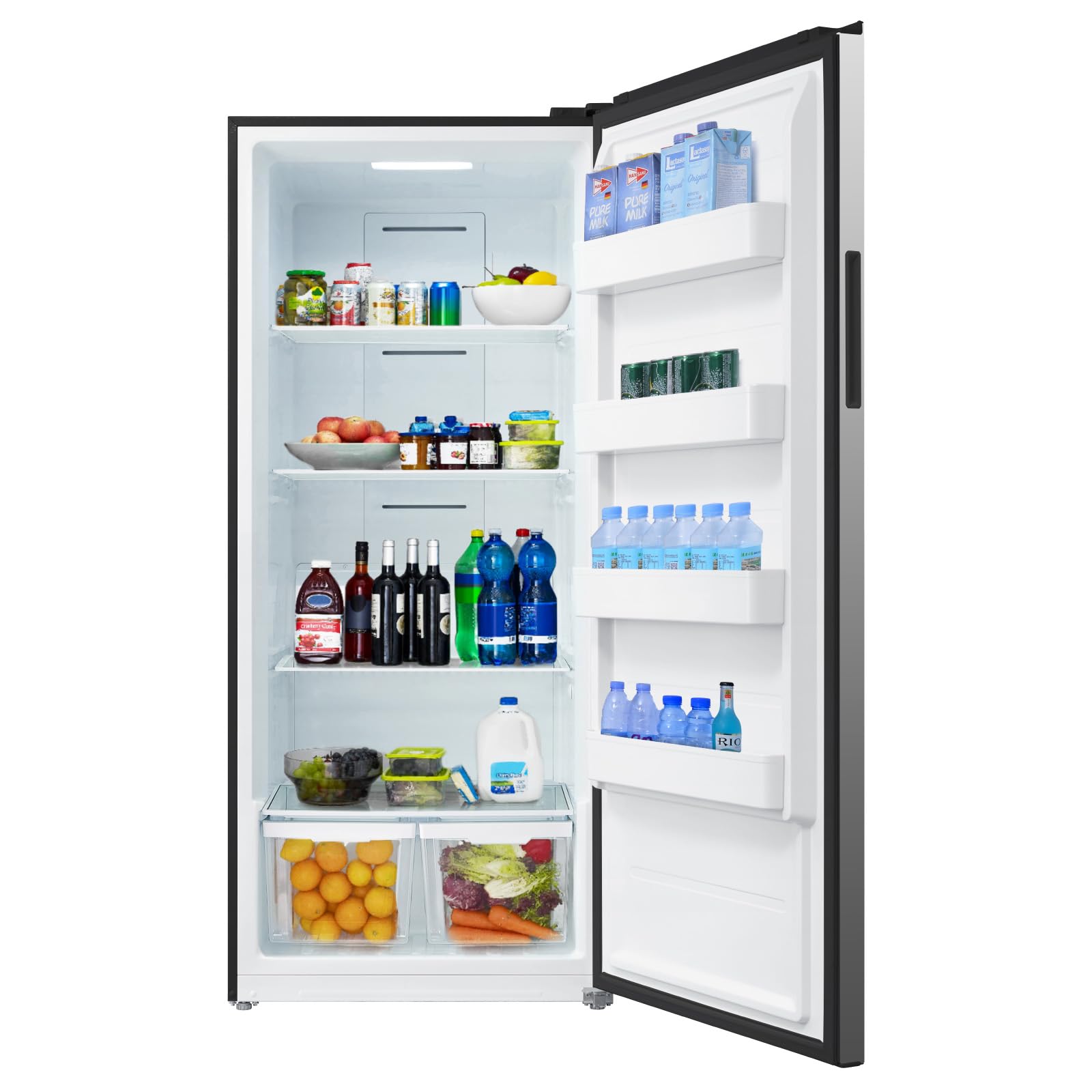 Upright Freezer 21 cu.ft, Freezer Upright, Stainless Steel Standing Freezer Upright for Garage, Kitchen, Home Use(Right Hinge)