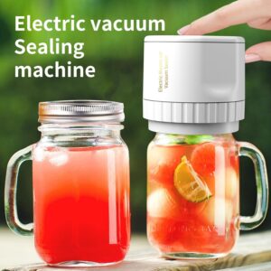 Bolisiya Everjar Mason Jar Vacuum, Ever Jar Vacuum Sealer, Mason Jar Vacuum Sealer, Automatic Cordless Can Sealer Kit, for Wide and Regular Mouth Jars (Mix*2)