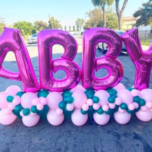 40 Inch Large Hot Pink Letter T Balloons Alphabet T Letter Balloons Foil Mylar Letter A Balloons for Birthday Party Anniversary New Year Graduation Wedding