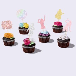 Gyufise 24Pcs Music Singer Cupcake Toppers Popular Singer Cupcake Pick Decorations for Love Theme Party Birthday Decoration Supplies