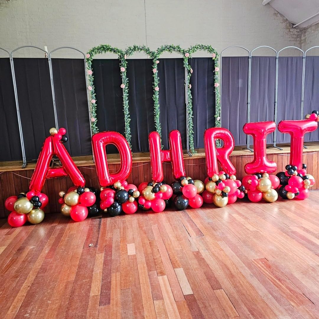 40 Inch Large Red Letter W Balloons Alphabet W Letter Balloons Foil Mylar Big Letter Balloons for Birthday Party Anniversary New Year Graduation Wedding Decorations