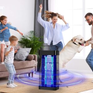 Electric Bug Zapper Indoor Outdoor 20w Insect Killer Mosquito Zapper Black Flying Insect Traps with Power Cord Mosquito Killer for Home Backyard Farm Patio Garage