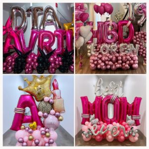 40 Inch Large Hot Pink Letter T Balloons Alphabet T Letter Balloons Foil Mylar Letter A Balloons for Birthday Party Anniversary New Year Graduation Wedding