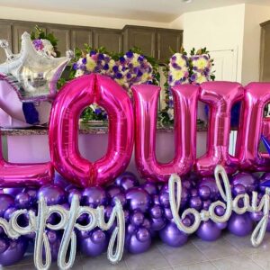 40 Inch Large Hot Pink Letter T Balloons Alphabet T Letter Balloons Foil Mylar Letter A Balloons for Birthday Party Anniversary New Year Graduation Wedding