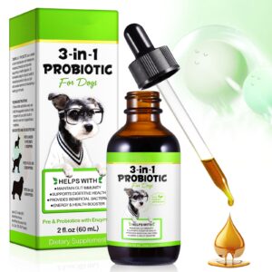 probiotics for dogs，3-in-1 dog probiotics，dog probiotics for digestive support, dog probiotic supplements，pet probiotics for dogs， liquid probiotics for dogs | 2 oz