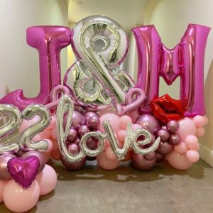 40 Inch Large Hot Pink Letter T Balloons Alphabet T Letter Balloons Foil Mylar Letter A Balloons for Birthday Party Anniversary New Year Graduation Wedding