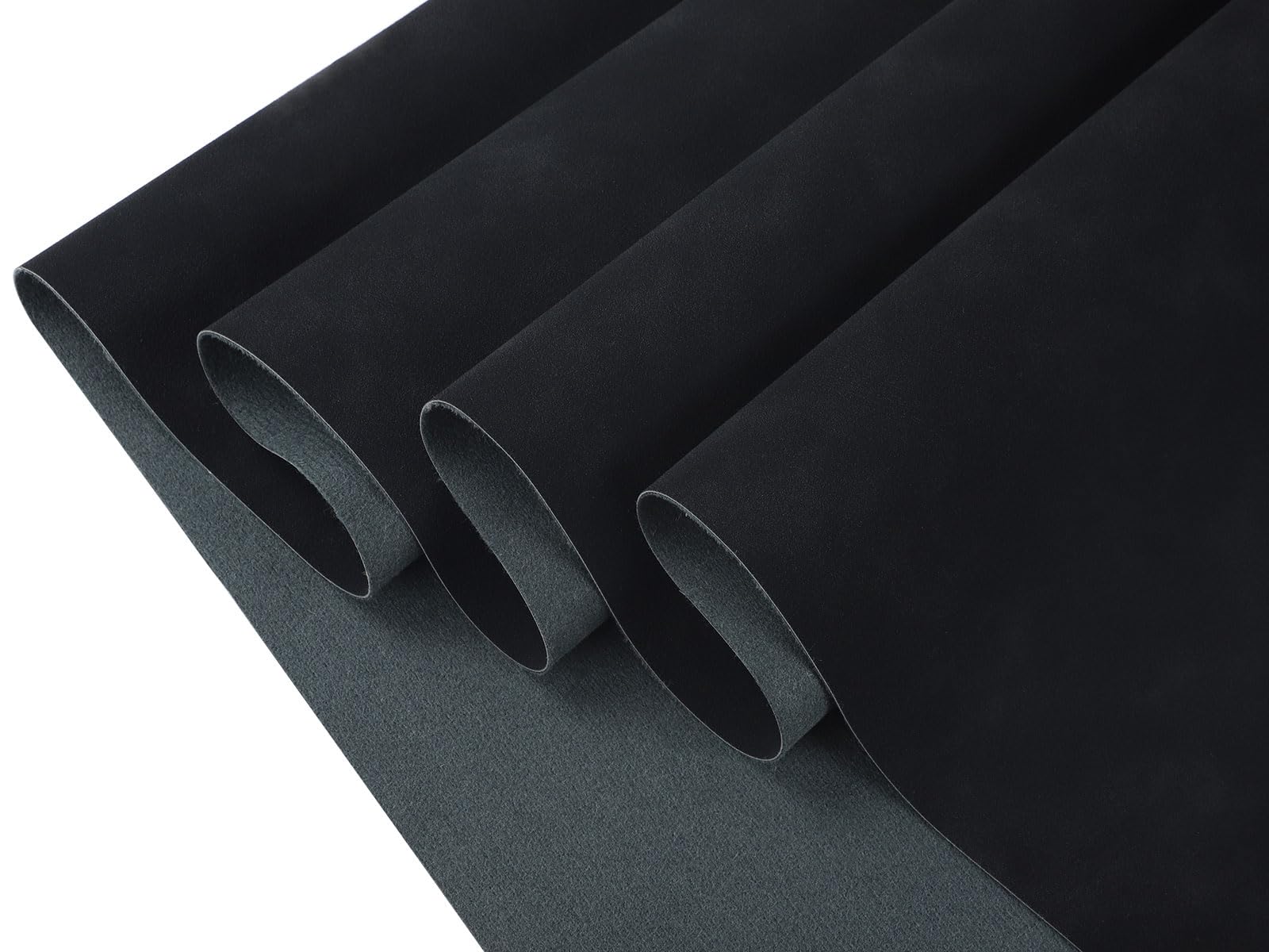 CDY Frosted Faux Leather Sheets: 35x135cm Black Soft Faux Suede Fabric Synthetic Material PU Solid Color Faux Leather Roll for Upholstery Crafts, DIY Sewing (Black)