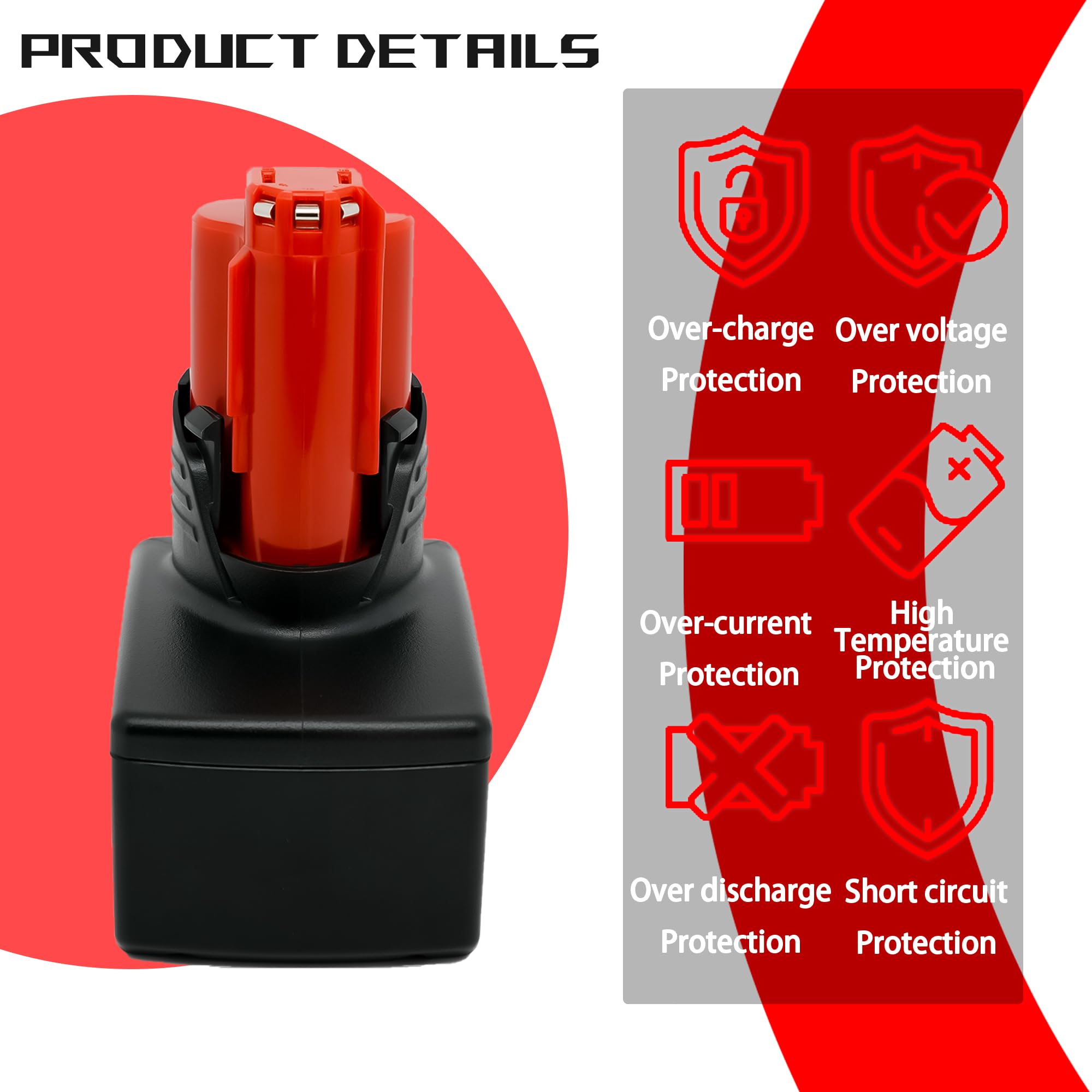 Cruruakku 9.0AH Replace for Milwaukee M12 Battery 12V 2pack 48-11-2490 48-11-2403 48-11-2402 48-11-2412,Compatible with Milwaukee 12v Cordless Power Tools.