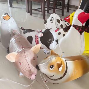 4 Pack Walking Cat Balloons Animal Pet Cat Balloons Cat Balloons for Kids Birthday Party Pet Cat Theme Birthday Party Decorations