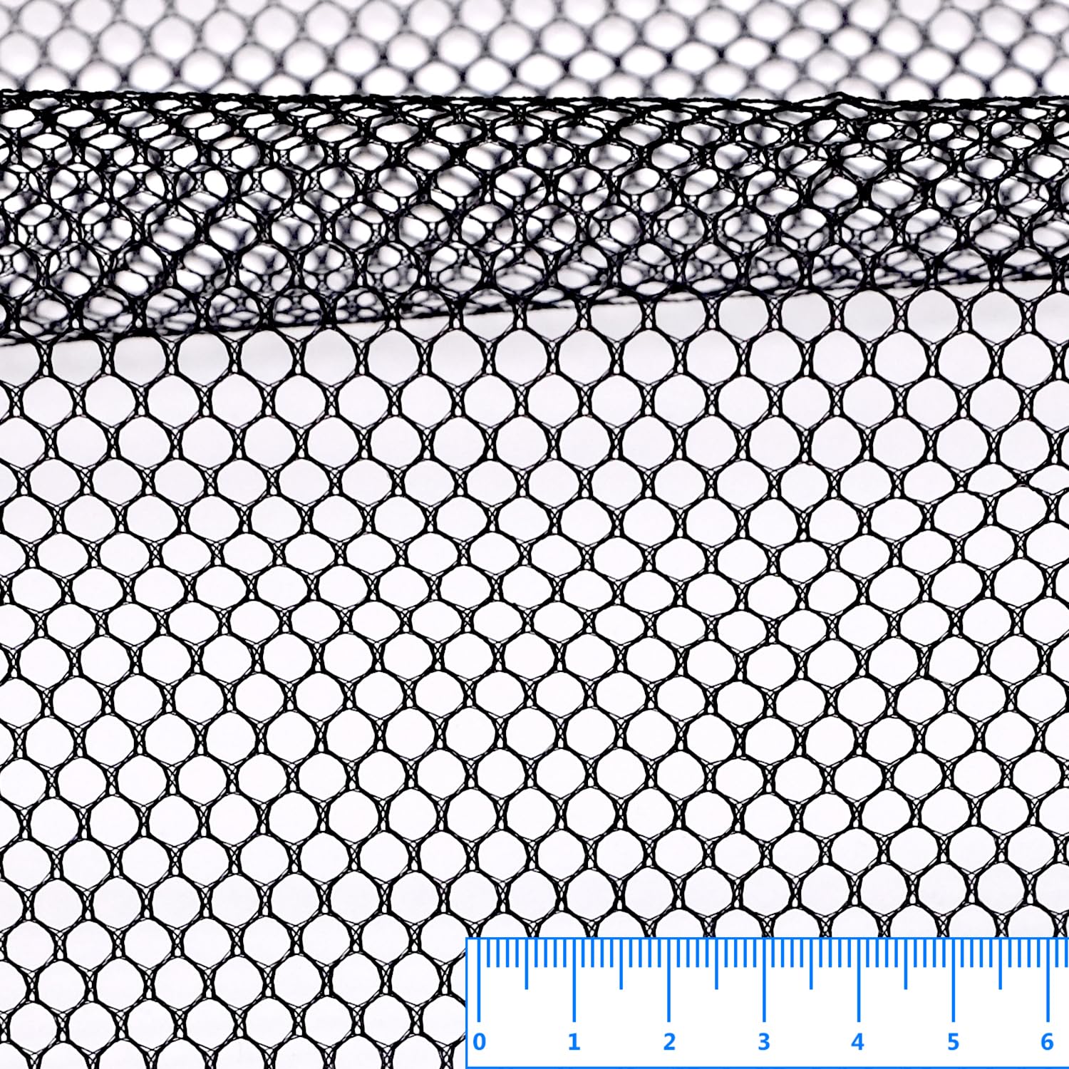 29.5 x 59 Inch Black Mesh Fabric Slightly Stretchy for Sewing Projects, Shopping Bag, Backpack Pocket and Straps and Netting Clothes