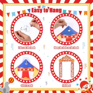 Blulu 3 Pcs Carnival Circus Porch Banner Decorations Circus Party Awning Hanging Banner Carnival Welcome Door Banner Set Carnival Circus Party Supplies for Circus Theme Birthday Decor