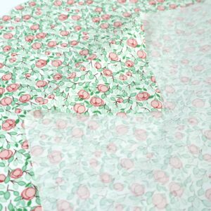 Gnognauq Floral Cotton Fabric Fat Quarter Bundles, 7 Pieces Rose Tulip Pre-Cut Fabric Multi Color Printed Quilting Fabric for Patchwork Sewing Quilting, 18x22 inches