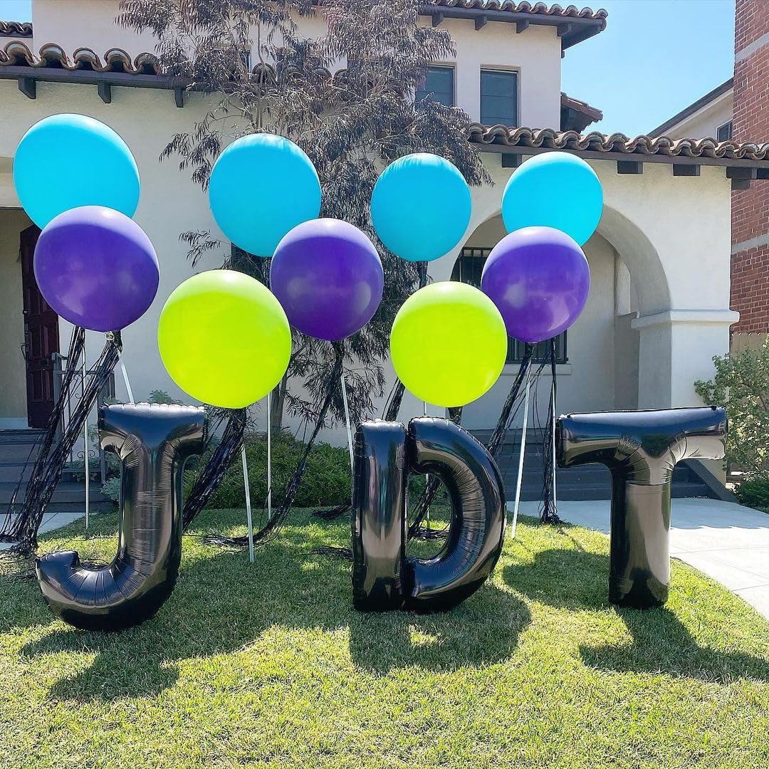 Black Letter K Balloons, 40 Inch Alphabet K Letter Balloons Foil Mylar Big Letter Balloons for Birthday Party Anniversary New Year Graduation Wedding Decorations