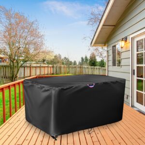 Outdoor Dining Table Cover, 60 Inch Rectangle Patio Dining Table Cover, Waterproof Protective Cover Patio Furniture Covers - 60 X 38 X 28 Inch