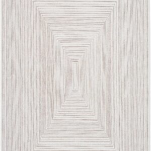 BoutiqueRugs Zabel Contemporary Area Rug - Light Silver, Warm Gray - 6' x 9'