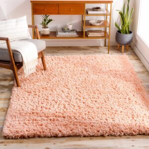 BoutiqueRugs Meru Contemporary Area Rug - Peach - 5'3" x 7'