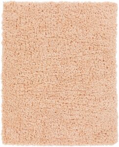 boutiquerugs meru contemporary area rug - peach - 5'3" x 7'