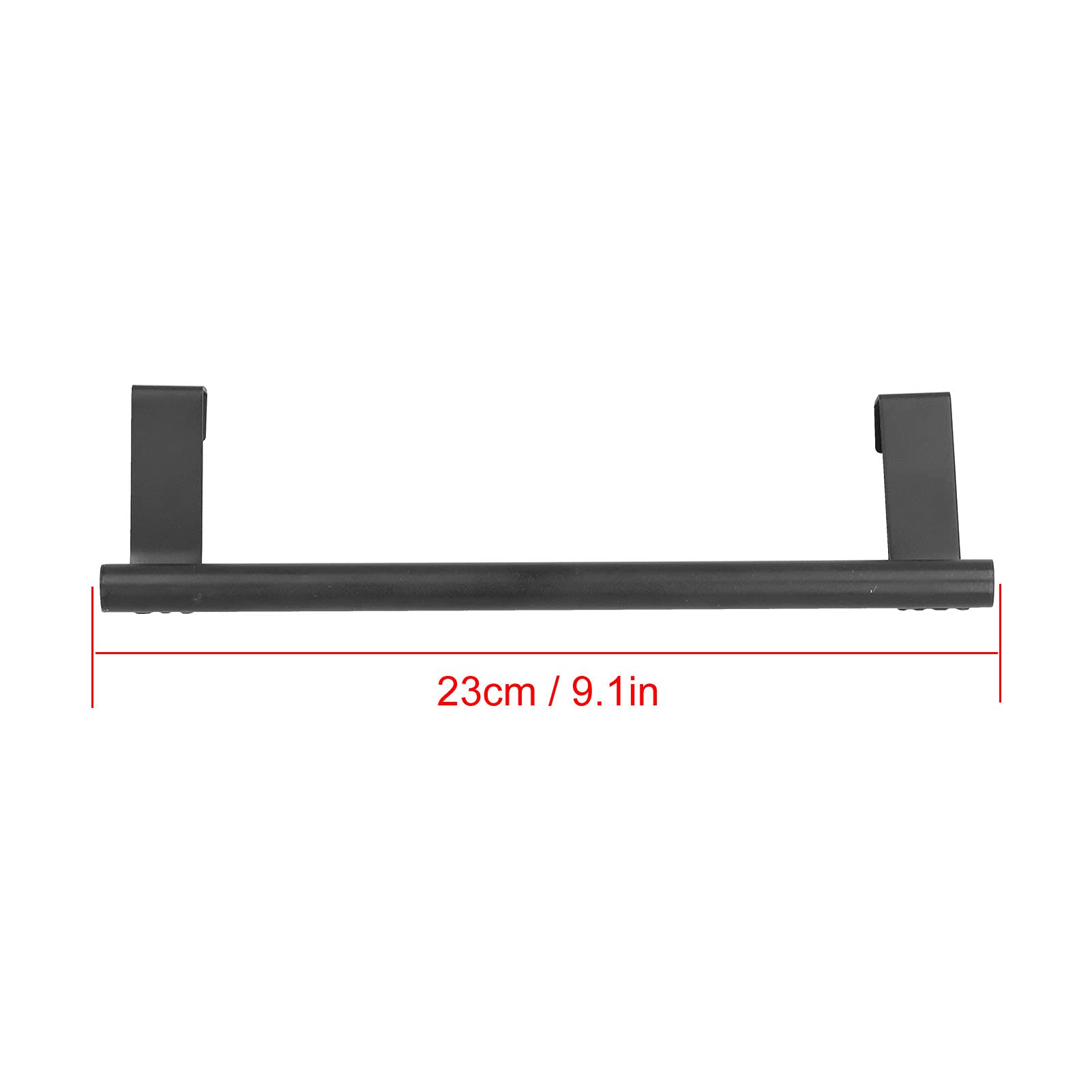 2Pcs Towel Racks, 23cm Stainless Steel Over Door Towel Bar Holder Black Hangable Cabinet Door Towel Rack Household Storage Supplies for Kitchen Bathroom Cabinet Cupboard