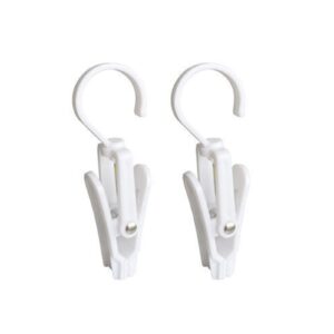 ulafbwur burr-free hat clip hat clip for clothing 2pcs hat clip windproof anti-slip clothing drying hanger hooks rotating clothespin for hats towels socks white